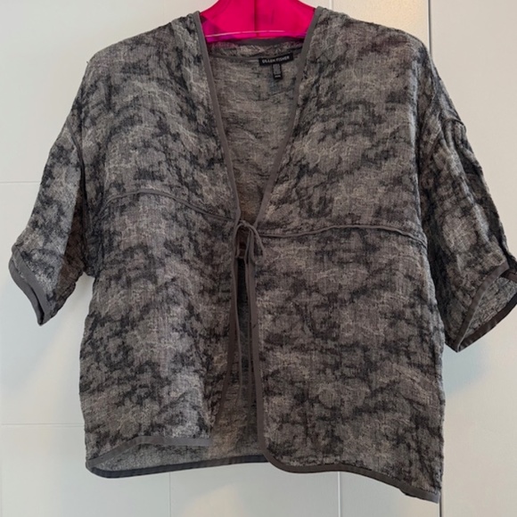 Eileen Fisher - Open Front Linen Bolero - M - Picture 1 of 13